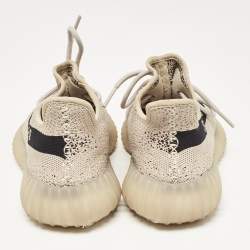 Yeezy x Adidas Grey/Black Knit Fabric Boost 350 V2 Slate Sneakers Size 38 2/3
