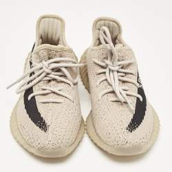 Yeezy x Adidas Grey/Black Knit Fabric Boost 350 V2 Slate Sneakers Size 38 2/3