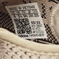 Yeezy x Adidas Grey/Black Knit Fabric Boost 350 V2 Slate Sneakers Size 38 2/3