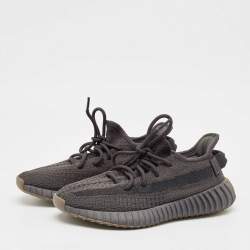 Yeezy x Adidas Black Knit Fabric Boost 350 V2 Cinder Sneakers Size 38