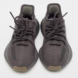 Yeezy x Adidas Black Knit Fabric Boost 350 V2 Cinder Sneakers Size 38