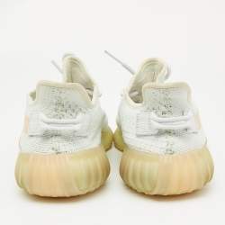 Yeezy x Adidas Blue/White Knit Fabric Boost 350 V2 Cloud White Non-Reflective Sneakers 39 1/3