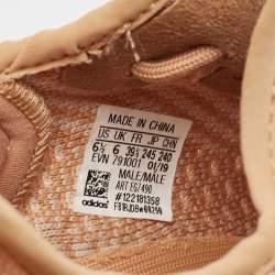 Pre Owned Yeezy x Adidas Peach Knit Fabric Boost 350 V2 Clay Sneakers Size 39 1/3