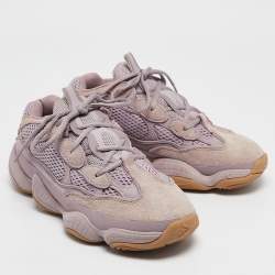 Adidas x Yeezy Purple Mesh and Suede Boost Yeezy 500 Soft Vision Sneakers Size 39.5
