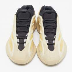 Yeezy x Adidas Beige/Yellow Mesh And Polyurethane 700 V3 Safflower Sneakers Size 39 1/3