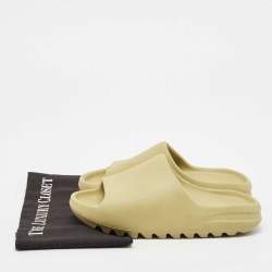 Yeezy x Adidas Green Rubber Resin Flat Slides Size 40.5