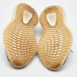 Pre Owned Yeezy x Adidas Beige/Brown Knit Fabric Boost 350 V2 Zyon Sneakers Size 38