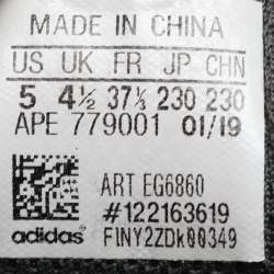 Yeezy x Adidas Grey Knit Fabric and Suede Boost 700 Geode Low Top Sneakers Size 37