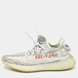 Yeezy x Adidas Grey/Blue Knit Fabric Boost 350 V2 Blue Tint Sneakers Size 39 1/3
