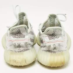 Yeezy x Adidas Grey/Blue Knit Fabric Boost 350 V2 Blue Tint Sneakers Size 39 1/3