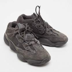 Pre Owned Yeezy x Adidas Grey Mesh and Suede Ortholite Lace Up Sneakers Size 40