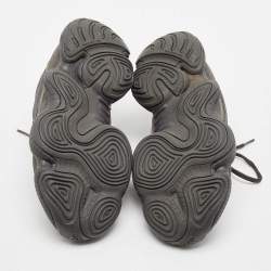 Pre Owned Yeezy x Adidas Grey Mesh and Suede Ortholite Lace Up Sneakers Size 40