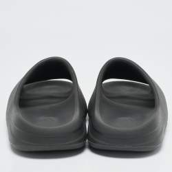 Yeezy x Adidas Black Rubber Onyx Flat Slides Size 39