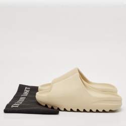 Yeezy x Adidas Cream Rubber Resin Flat Slides Size 38