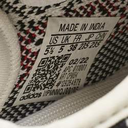 Yeezy x Adidas White/Black Knit Fabric Boost 350 V2 Zebra Sneakers Size 38