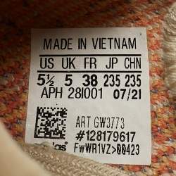 Pre Owned Yeezy x Adidas Multicolor Knit Fabric Boost 350 V2 MX Oat Sneakers Size 38