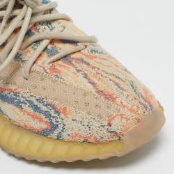 Pre Owned Yeezy x Adidas Multicolor Knit Fabric Boost 350 V2 MX Oat Sneakers Size 38