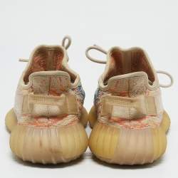 Pre Owned Yeezy x Adidas Multicolor Knit Fabric Boost 350 V2 MX Oat Sneakers Size 38