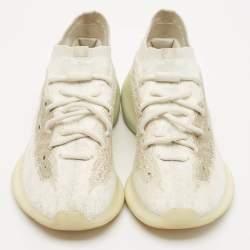 Yeezy x Adidas White Knit Fabric Boost 380 Calcite Glow Sneakers Size 39 1/3
