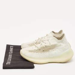 Yeezy x Adidas White Knit Fabric Boost 380 Calcite Glow Sneakers Size 39 1/3