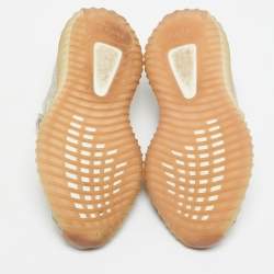 Yeezy x Adidas Beige Knit Fabric Boost 350 V2 Citrin Lace Up Sneakers Size 38            