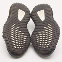 Pre Owned Yeezy x Adidas Black Knit Fabric Boost 350 V2 Black Non-Reflective Sneakers Size 38 2/3