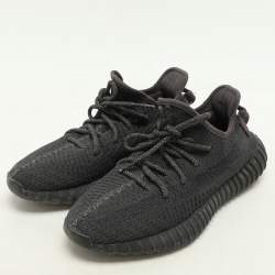 Yeezy x Adidas Black Knit Fabric Boost 350 V2 "Cinder" Low Top Sneakers Size 40