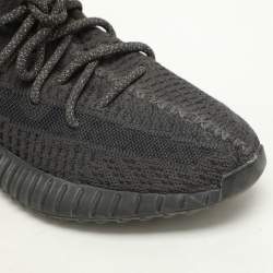 Yeezy x Adidas Black Knit Fabric Boost 350 V2 "Cinder" Low Top Sneakers Size 40