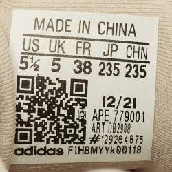 Yeezy x Adidas White/Grey Suede and Fabric  Yeezy 500 Sneakers Size 38