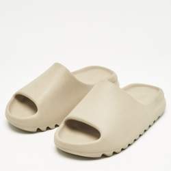 Yeezy x Adidas Cream Rubber Resin Flat Slides Size 39