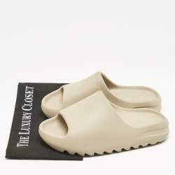 Yeezy x Adidas Cream Rubber Resin Flat Slides Size 39