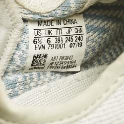 Yeezy x Adidas Blue/White Knit Fabric Boost 350 V2 Cloud White Non-Reflective Sneakers 39 1/3