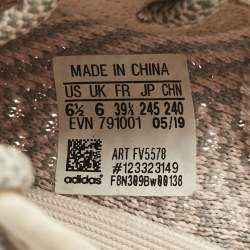 Yeezy x Adidas Pink Knit Fabric Boost 350 V2 Synth Non Reflective Sneakers Size 39 1/3