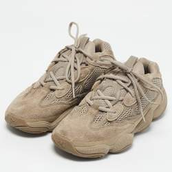 Yeezy x Adidas Brown Mesh and Suede 500 Taupe Light Sneakers Size 40 2/3