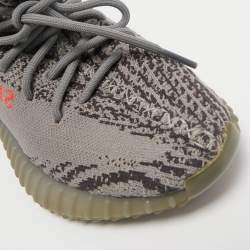 Yeezy x Adidas Grey Knit Fabric Boost 350 V2 Beluga Sneakers Size 38