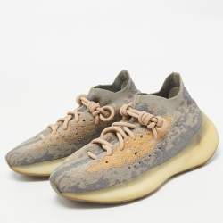 Yeezy x adidas Grey Knit Fabric Boost 380 Mist Sneakers Size 371/3
