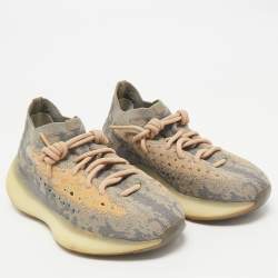 Yeezy x adidas Grey Knit Fabric Boost 380 Mist Sneakers Size 371/3