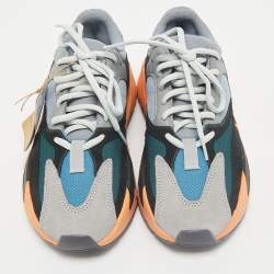 Yeezy x Adidas Multicolor Leather and Suede Boost 700 Wave Runner Sneakers Size 39 1/3