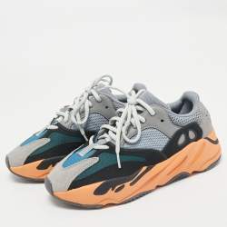 Yeezy x Adidas Multicolor Leather and Suede Boost 700 Wave Runner Sneakers Size 39 1/3