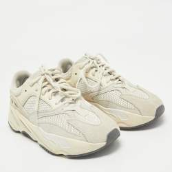 Pre Owned Yeezy x Adidas Cream Suede and Mesh Boost 700 Analog Sneakers Size 38 2/3