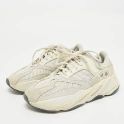 Pre Owned Yeezy x Adidas Cream Suede and Mesh Boost 700 Analog Sneakers Size 38 2/3