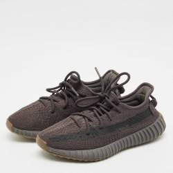 Yeezy x Adidas Black Knit Fabric Boost 350 V2 Cinder Sneakers Size 40