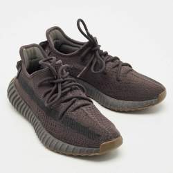Yeezy x Adidas Black Knit Fabric Boost 350 V2 Cinder Sneakers Size 40