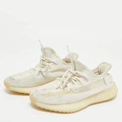 Yeezy x Adidas Cream Knit Fabric Boost 350 V2 Sneakers Size 38            