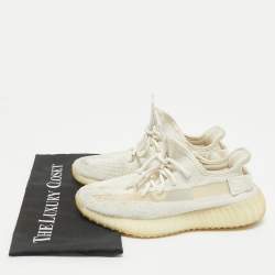 Yeezy x Adidas Cream Knit Fabric Boost 350 V2 Sneakers Size 38            