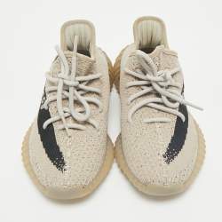 Yeezy x Adidas White Fabric Boost 350 V2 Slate Core Sneakers Size 37 2/3