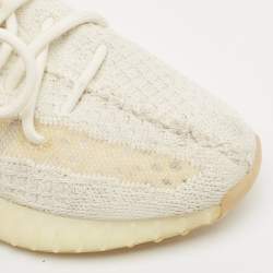 Yeezy x Adidas White Knit Fabric Boost 350 V2 Bone Sneakers Size 38 2/3