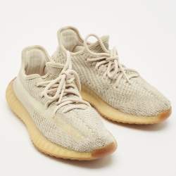Yeezy x Adidas Cream Knit Fabric Boost 350 V2 Sneakers Size 38.5
