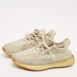 Yeezy x Adidas Cream Knit Fabric Boost 350 V2 Sneakers Size 38.5