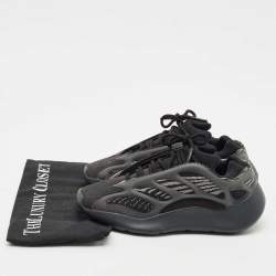 Pre Owned Yeezy x Adidas Black Knit Fabric 700 V3 Alvah Sneakers Size 37 1/3